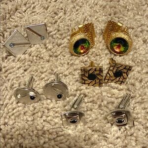Set of Cufflinks in Gold and Silver